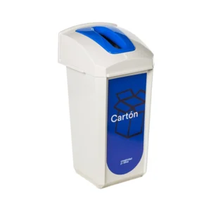 Contenedor de reciclaje 60 litros Trash azul para cartón