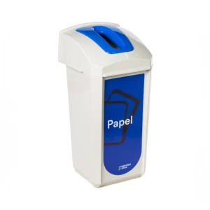 Contenedor de reciclaje 60 litros Trash azul para papel