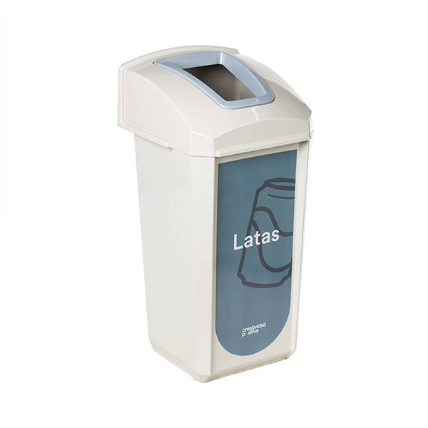 Contenedor de reciclaje 60 litros Trash gris