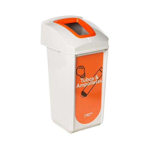Contenedor de reciclaje 60 litros Trash naranjo