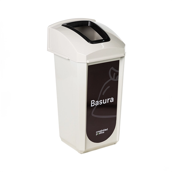 Contenedor de reciclaje 60 litros Trash negro