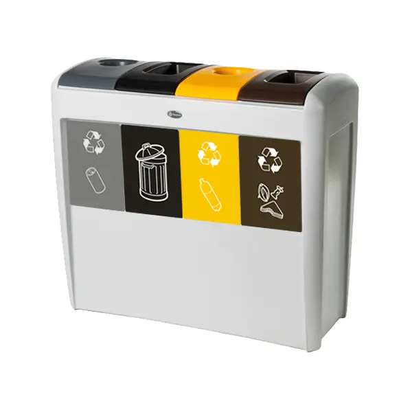 Contenedor de reciclaje cuádruple Nexus Evolution