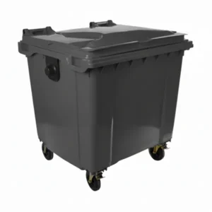 contenedor de residuos con ruedas 1100 litros gris oscuro