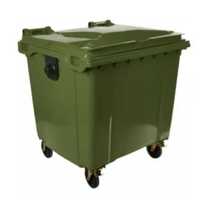 contenedor de residuos con ruedas 1100 litros verde