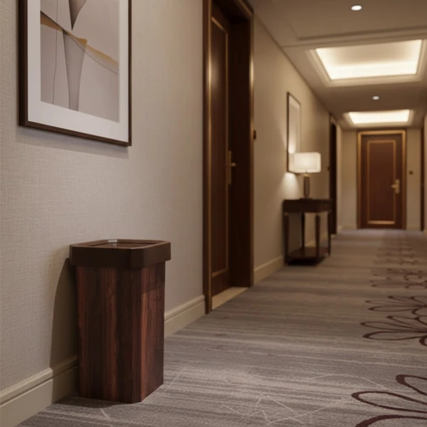 Contenedor de residuos símil madera 10 litros 1 Contenedor de residuos símil madera 10 litros