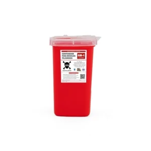 Contenedor para cortopunzantes 1 litro GB-1 rojo