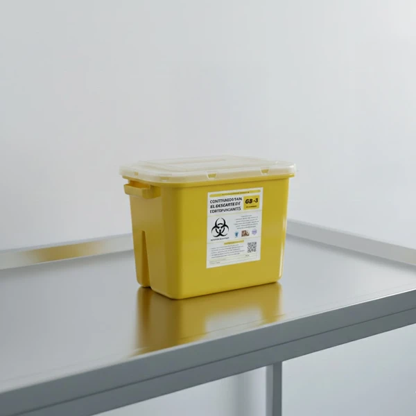 Contenedor para cortopunzantes 3 litros GB-3 1 Contenedor para cortopunzantes 3 litros GB-3