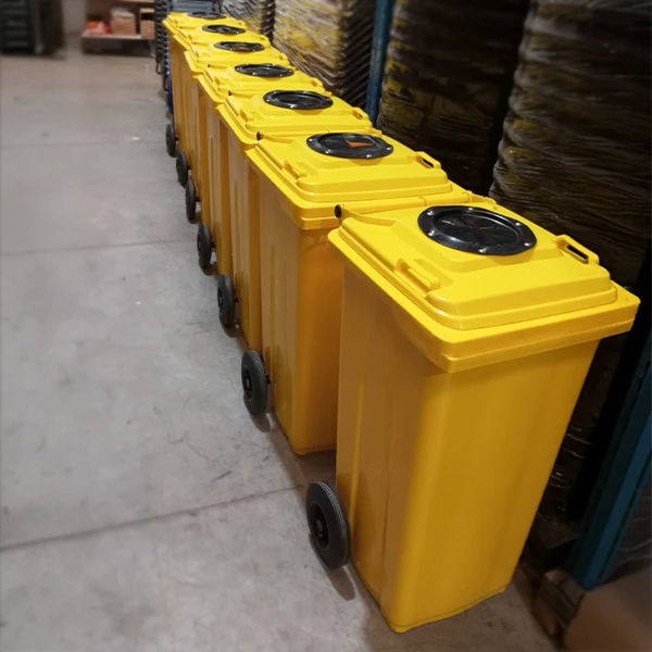 Contenedor para reciclaje con tapa orificio