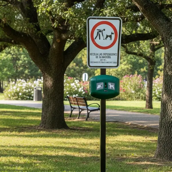 Dispensador de bolsas para fecas de perro