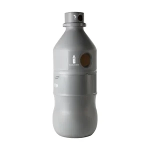 ecobotella de reciclaje gris