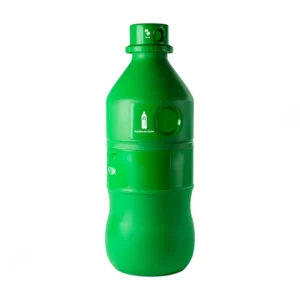 ecobotella de reciclaje verde
