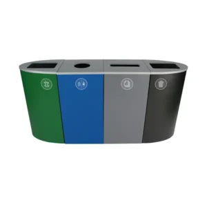 estación de reciclaje cuádruple