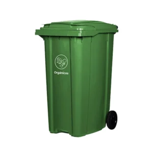 Contenedor para residuos orgánicos 240 litros verde