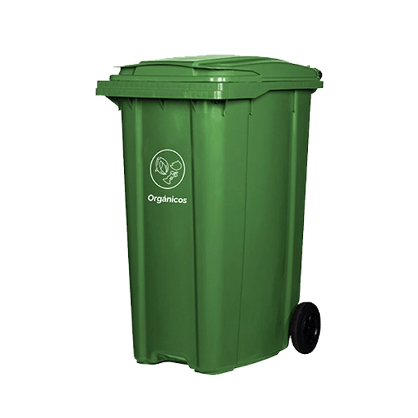 Contenedor para residuos orgánicos 240 litros verde